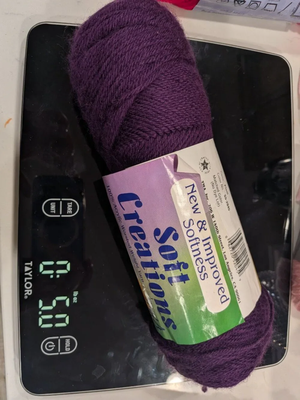 Vintage Caron & Soft Creations Plum 4 Ply Worsted Yarn Destash Lot of 6 Skeins